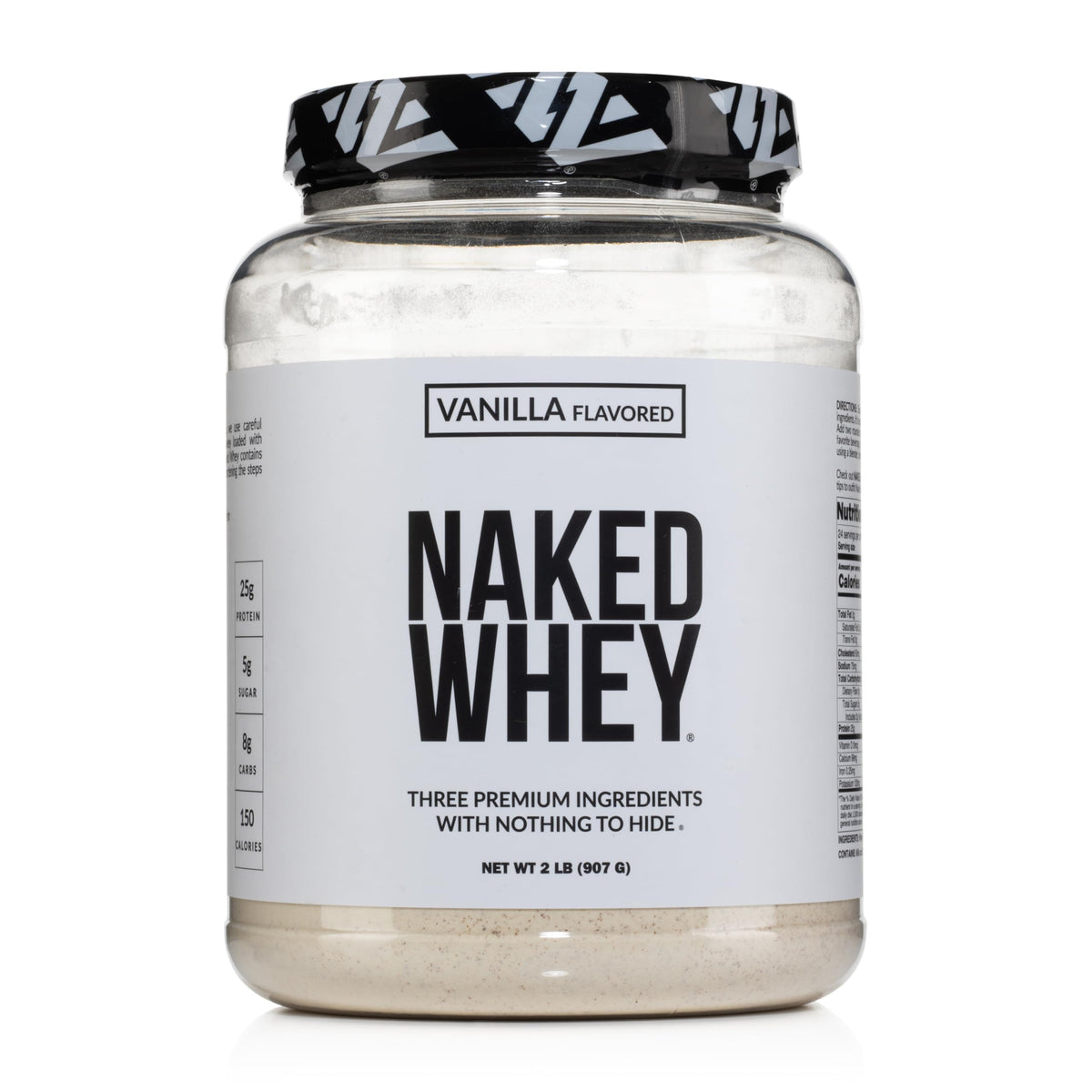 NAKED Whey Vanilla — poudre protéinée naturelle pour shakes riches en protéines.