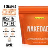 Nakedade Citrus dissolution eau, goût frais pour l'entraînement.