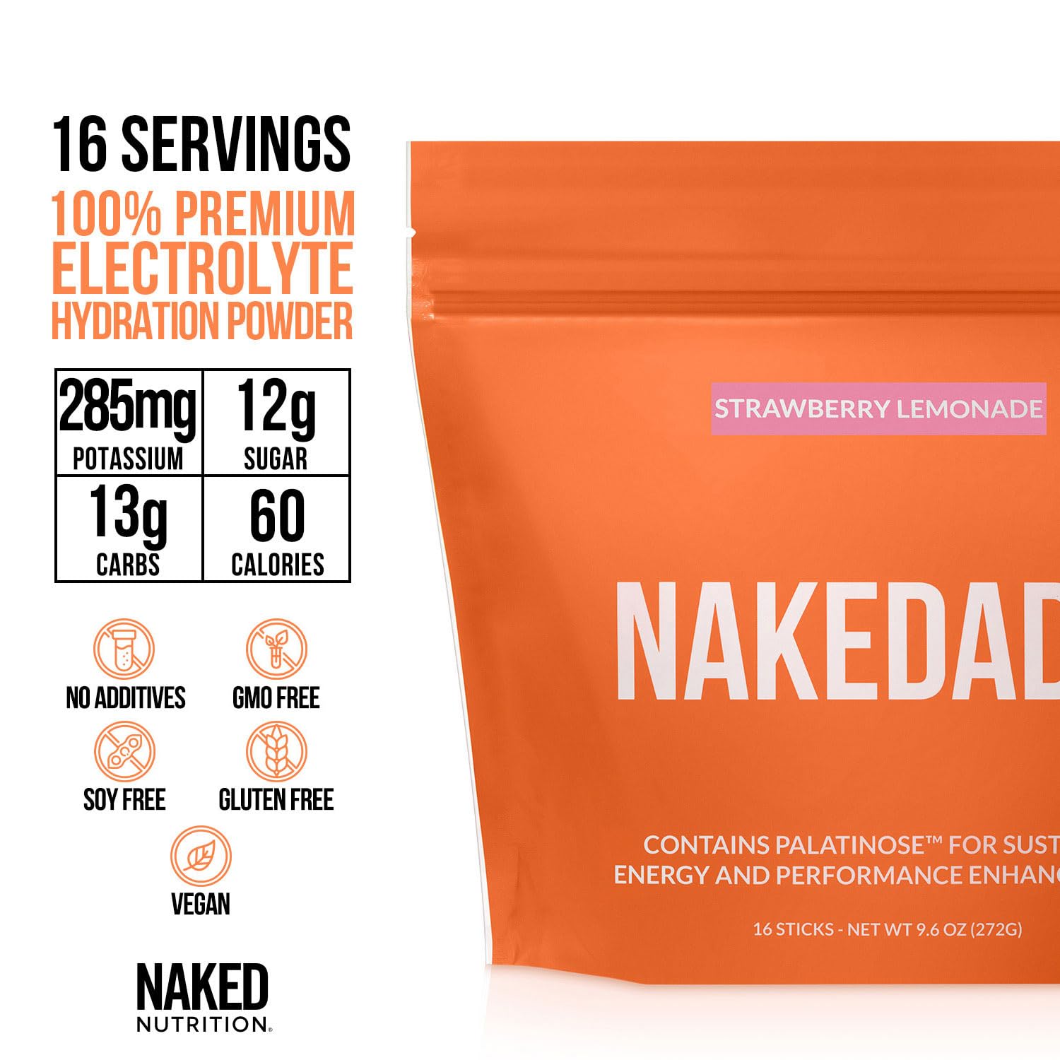 Nakedade mélange eau au goût fruité pour une hydratation rapide.