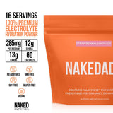 Nakedade mélange eau au goût fruité pour une hydratation rapide.
