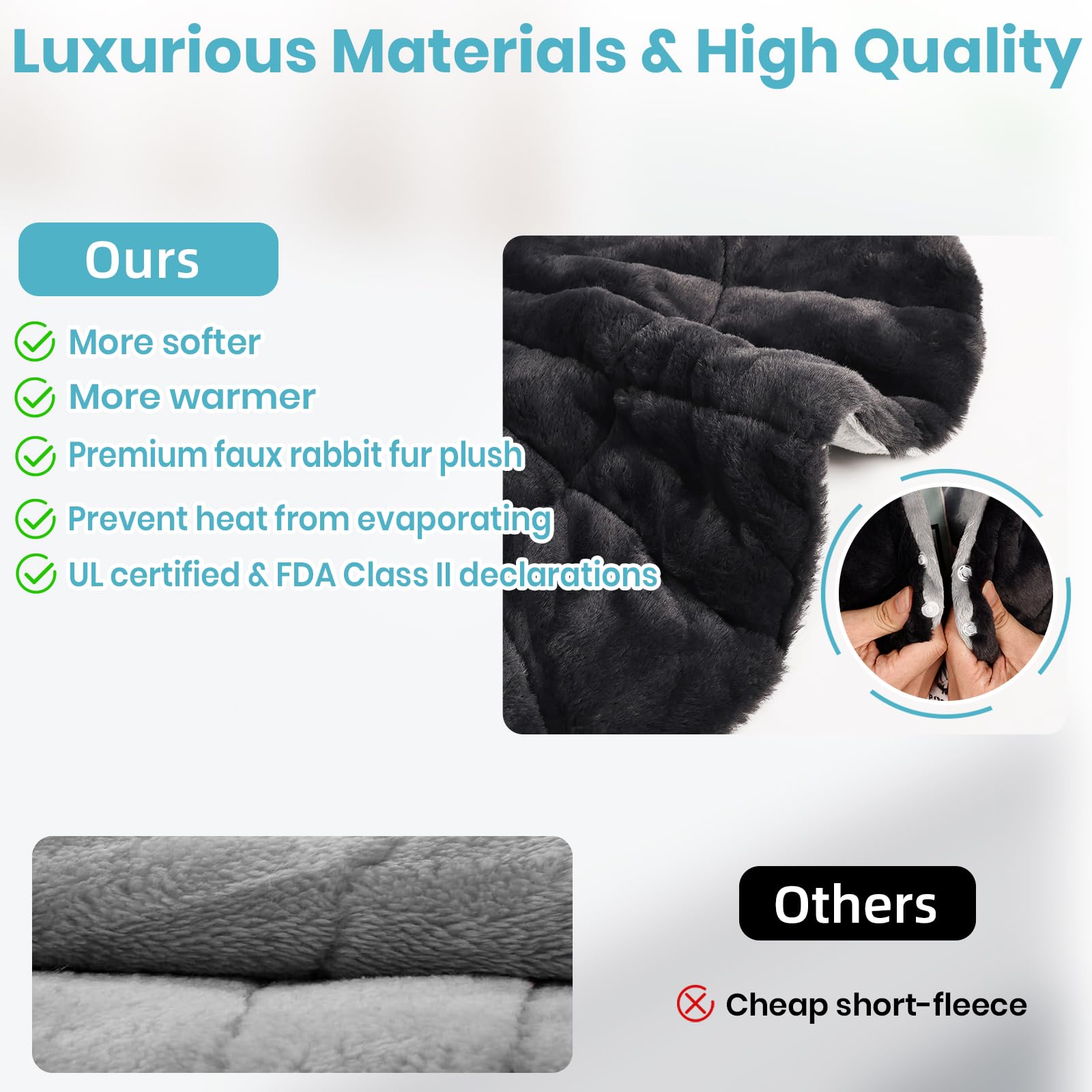 Câble long de 11,5 pieds pour utilisation flexible sur canapé ou lit.