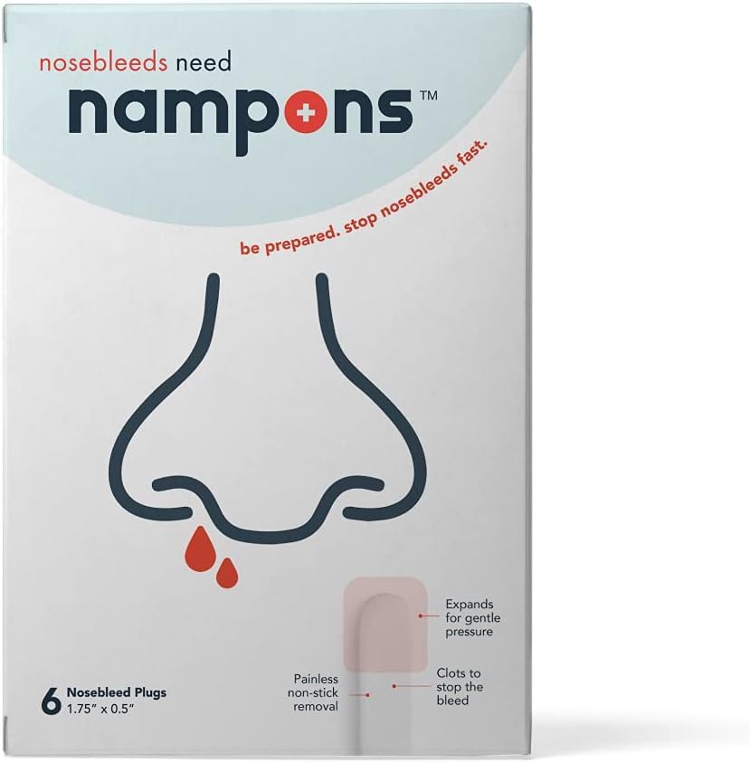 Nampons boîte bouchons nasaux prête à l’emploi pour saignement de nez.