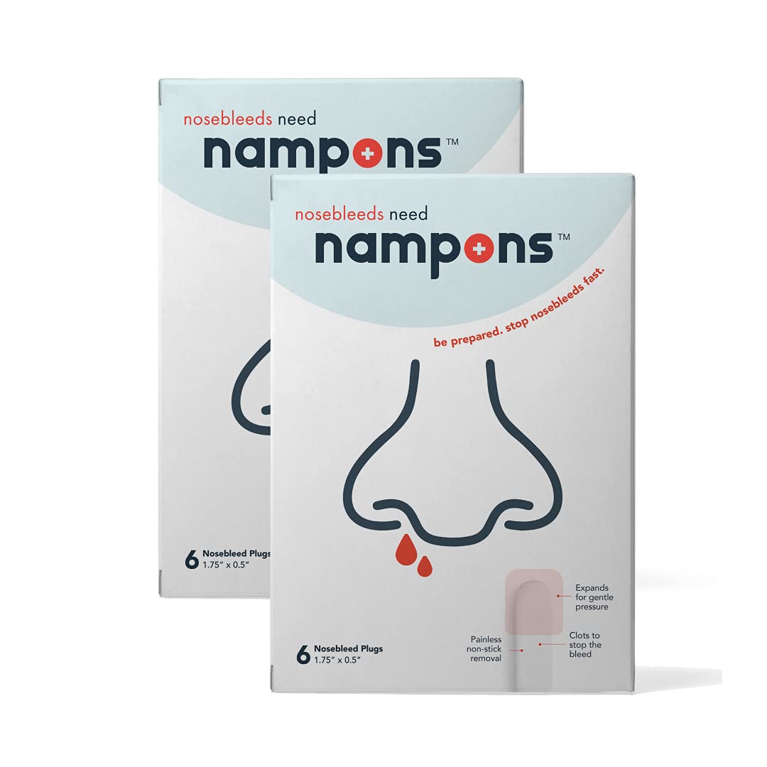 Boîte Nampons avec tampons nasaux prêts à agir rapidement pour les saignements.