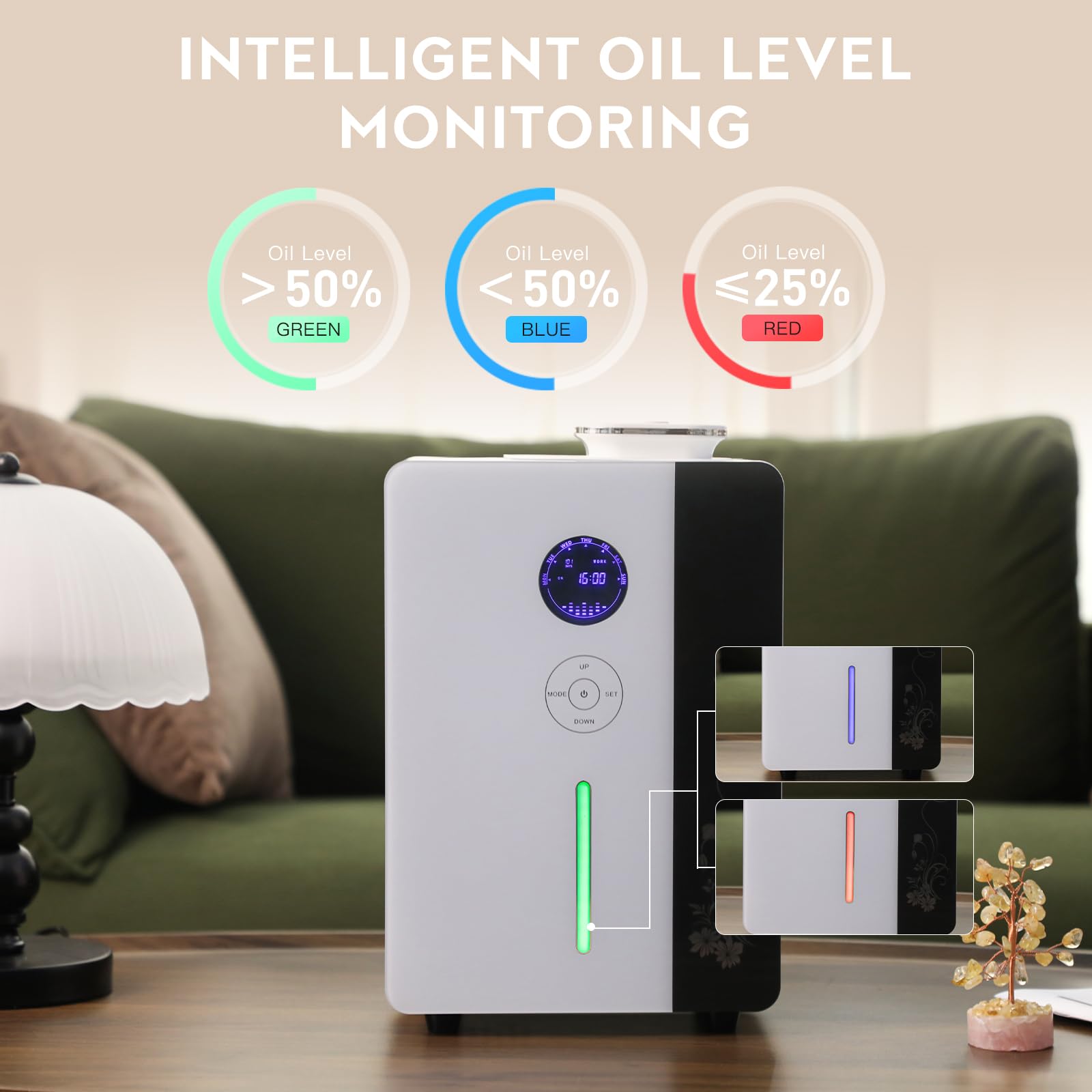 NAMSTE contrôle tactile et connexions sans fil pour une gestion pratique.