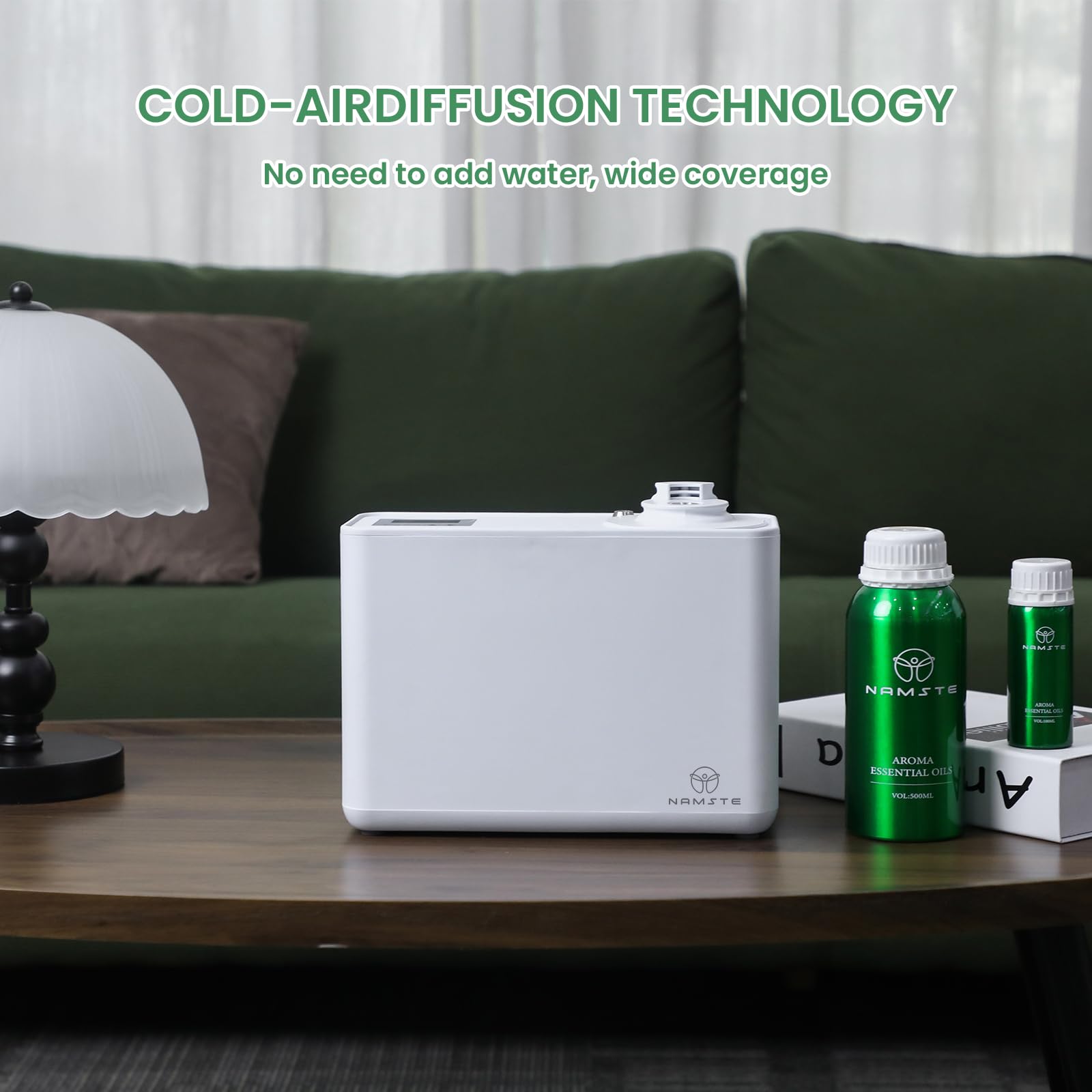 NAMSTE diffuseur HVAC 800ml contrôle-bouton, utilisation intuitive et accès rapide.