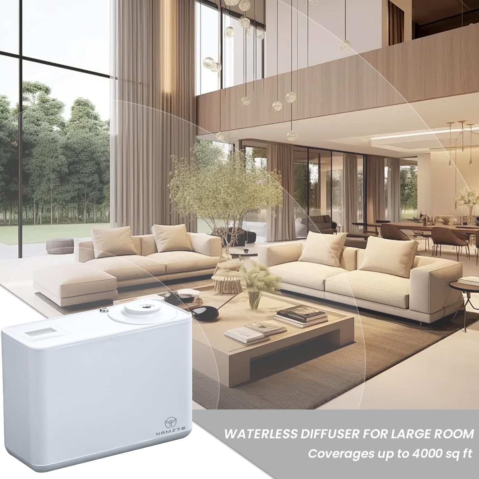 NAMSTE diffuseur HVAC 800ml installation-murale, flexibilité selon l’espace.