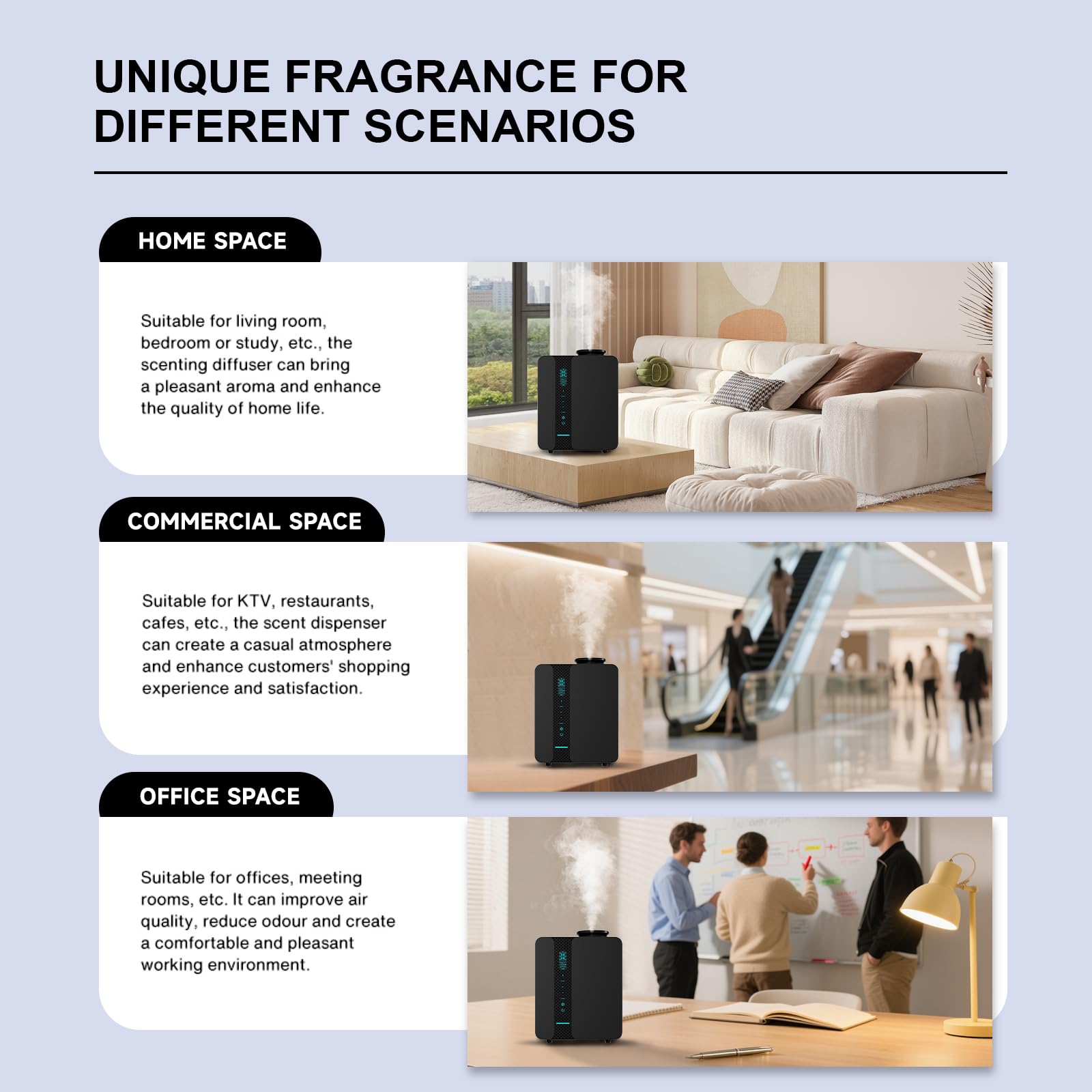 Namste diffuseur grand salon ou bureau, ambiance relaxante.