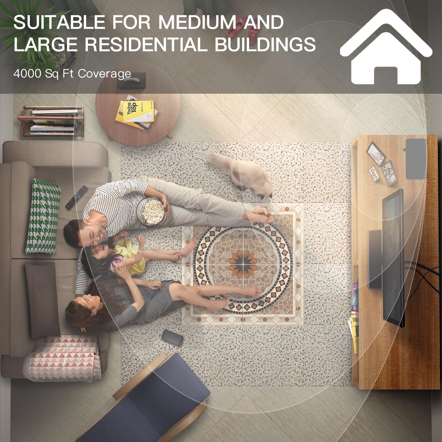Namste montage murale et pied: installation flexible pour tout espace.