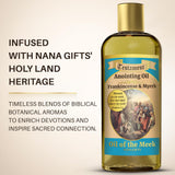 Nana Gifts huile d'onction Testament en emballage, idéal pour offrir lors d'occasions spirituelles.