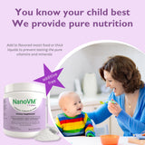 NanoVM mélange facile dans purées ou yaourts.