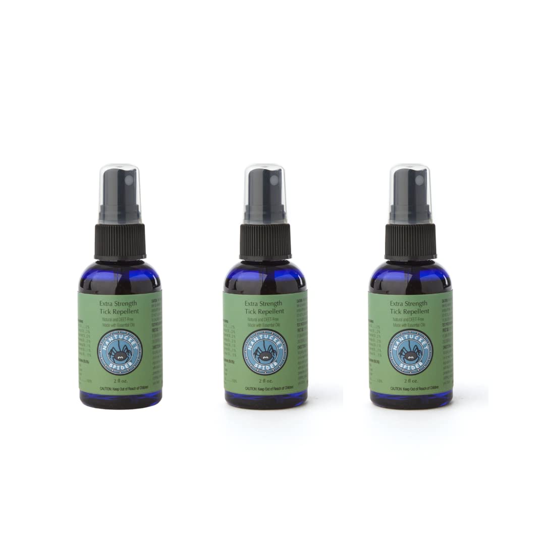 Nantucket Spider Tick Repellent Spray, bouteille 2 oz anti-tiques sans DEET pour l'extérieur.