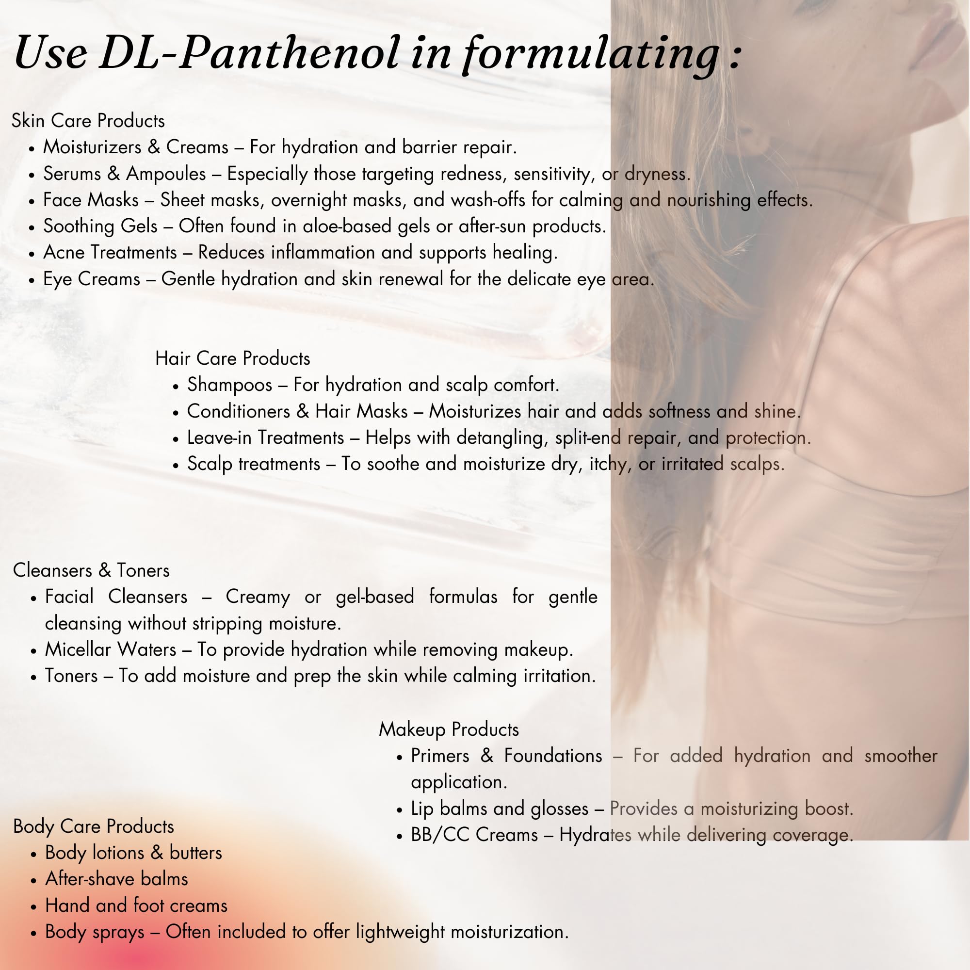 Ongles forts et hydratés avec DL-panthenol Naples Cosmeceuticals