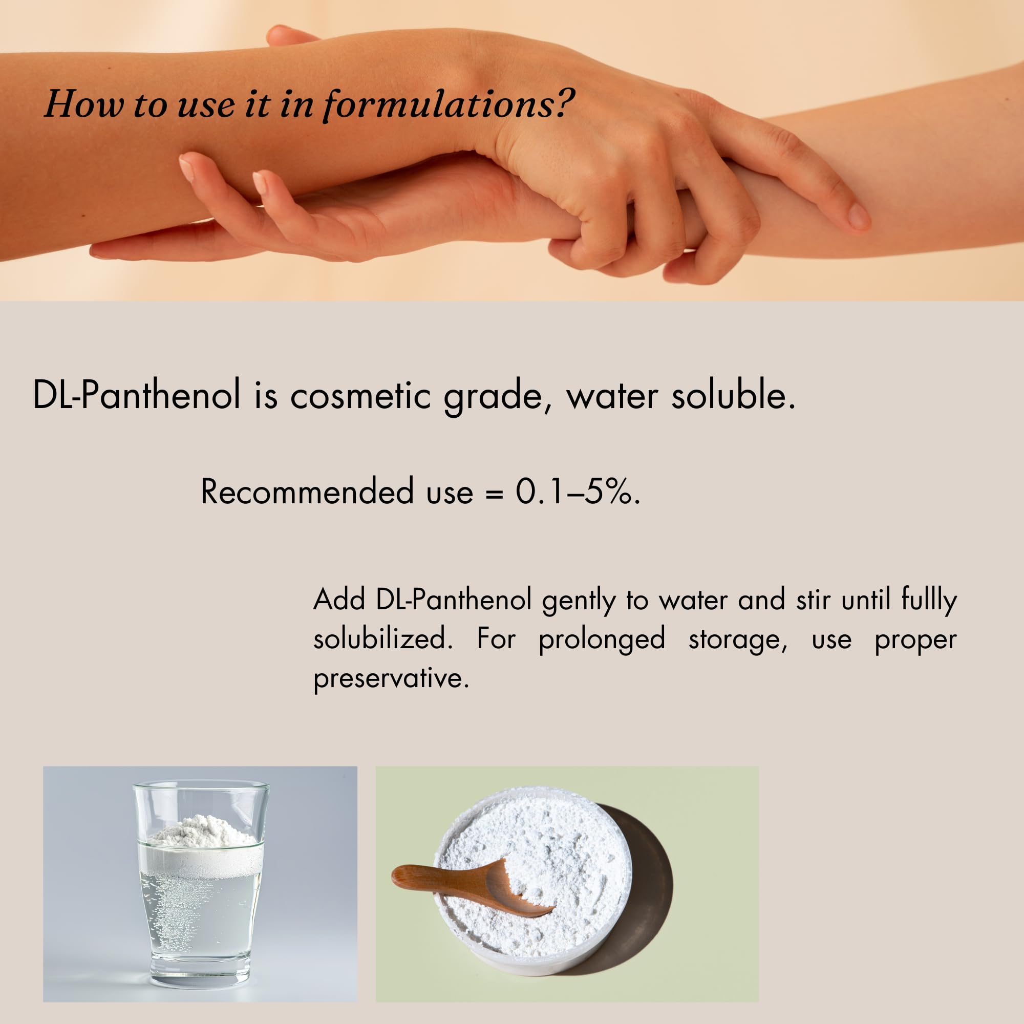 Hydratation ciblée et barrière hydrique renforcée par Panthenol