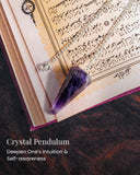 NARIBABU pendule chakra améthyste : équilibre des chakras pendant la méditation.