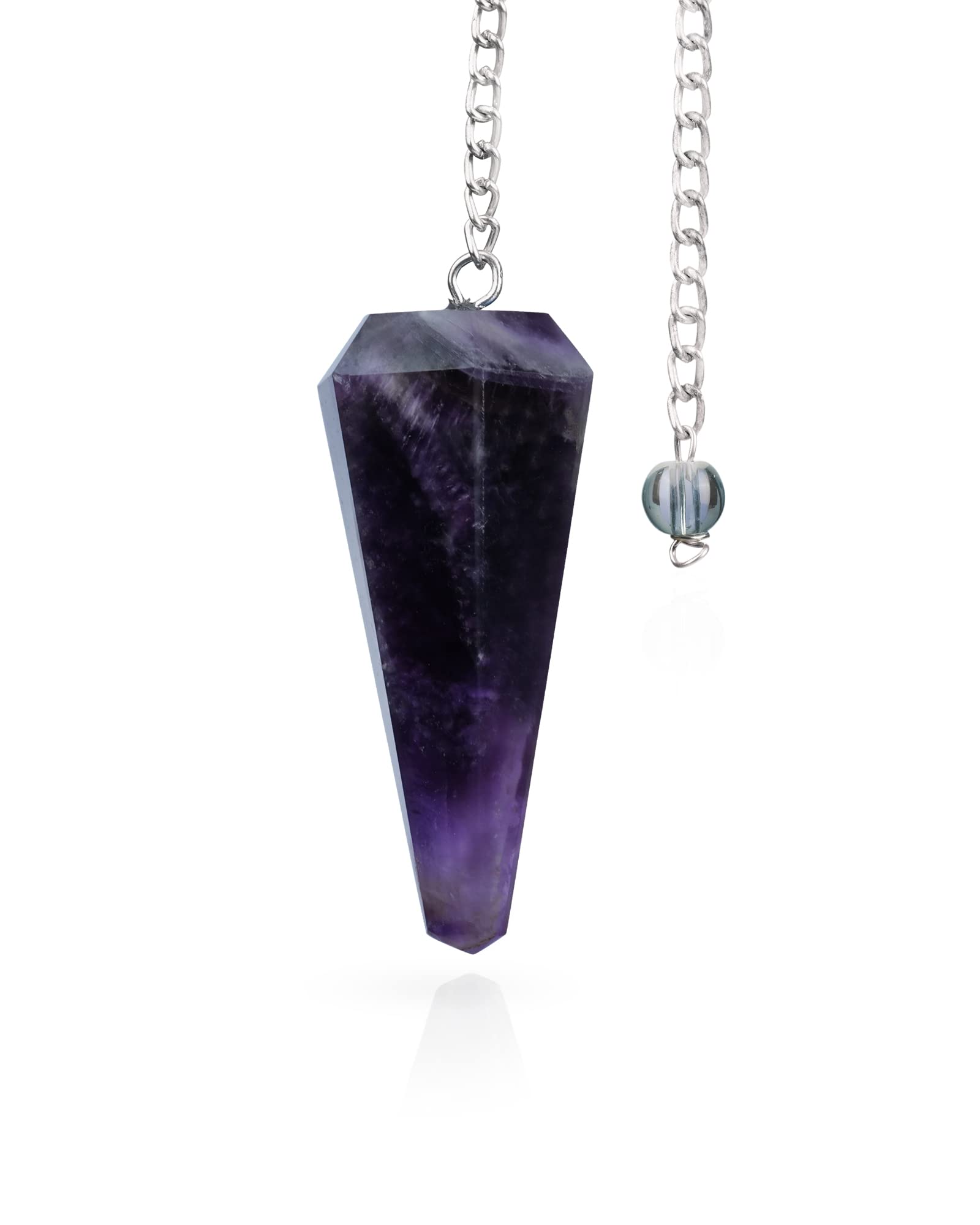 NARIBABU pendule cristal améthyste : outil de divination pour méditation guidée.