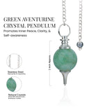 Pendule Naribabu en cristal aventurine verte, favorise l’équilibre des énergies et des chakras.