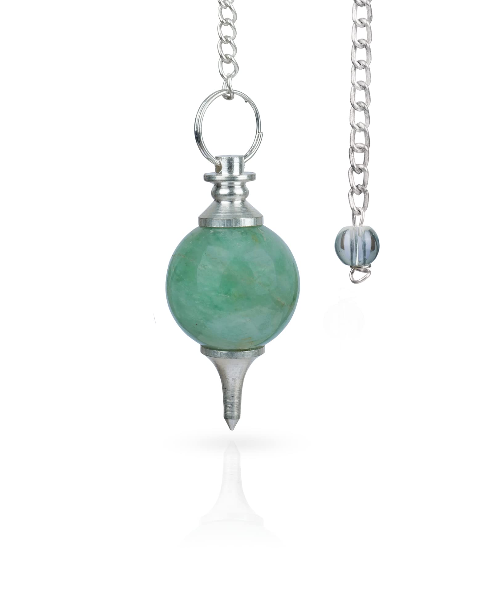 Pendule Naribabu en aventurine verte, outil de radiesthésie pour explorer les énergies.