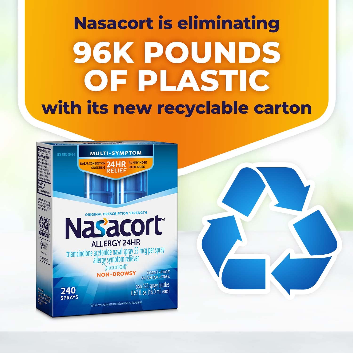 Nasacort formulé pour être non-somnolent pendant la journée.