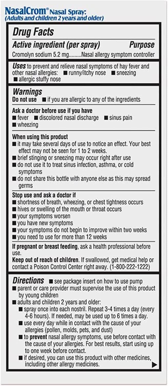 Nasalcrom Spray flacon 25 ml, format pratique pour usage régulier.
