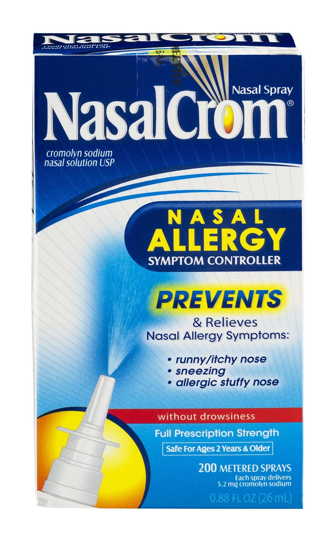 Nasalcrom spray nasal - bouteille : accès facile et prévention possible des symptômes nasaux.
