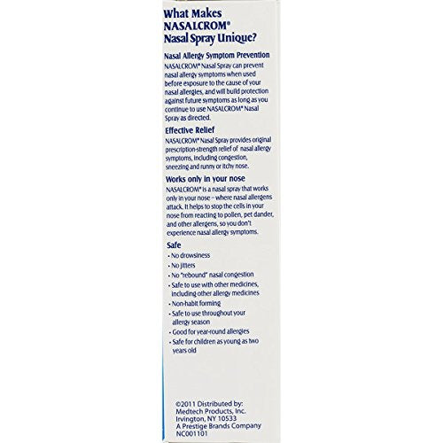 Nasalcrom spray nasal - carton : emballage pratique et lisible.