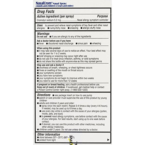 Nasalcrom spray nasal - doseur : administration précise et distribution douce.