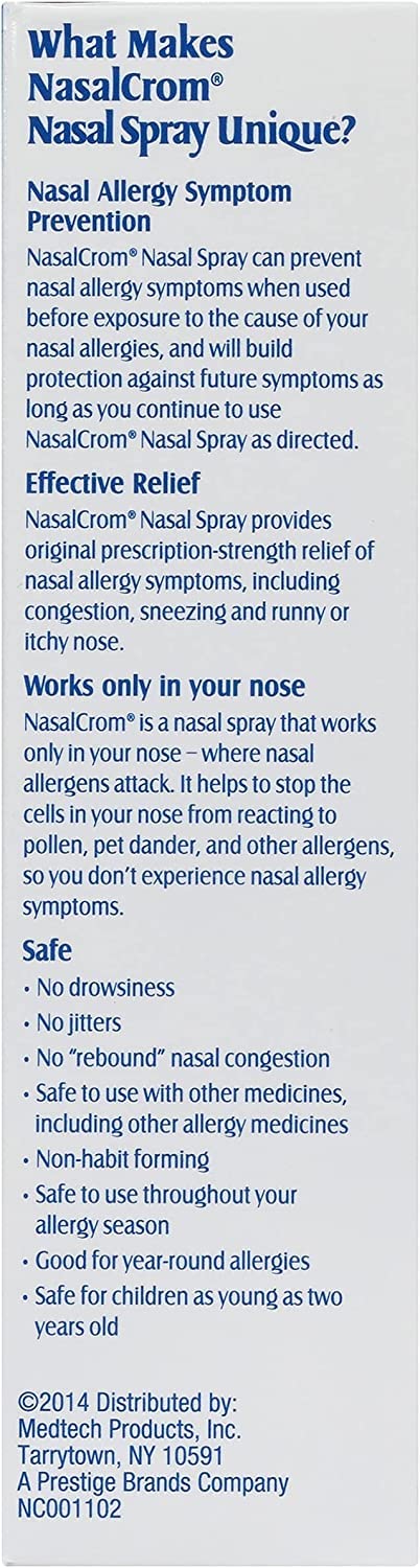 Nasalcrom Spray utilisation quotidienne sans somnolence ni effets indésirables.
