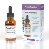 Nasalfresh MD – flacon d'huile essentielle d'eucalyptus, prêt pour l'irrigation nasale.