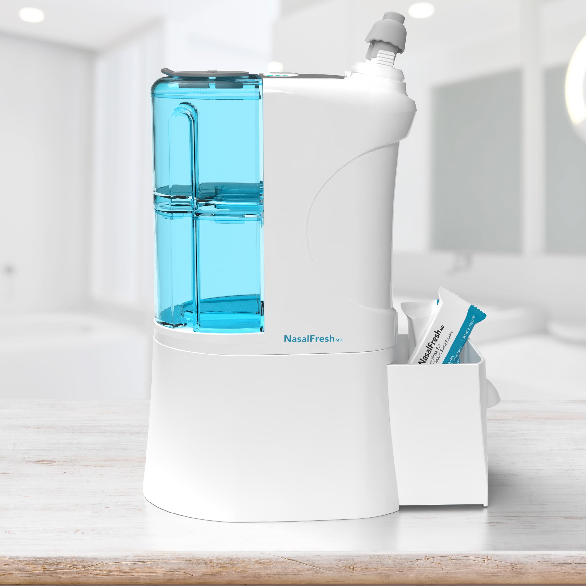NASALFRESH MD: sachets-sel-60 inclus pour une préparation rapide.