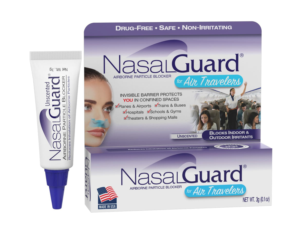 NasalGuard Gel : application autour du nez pour limiter les particules.