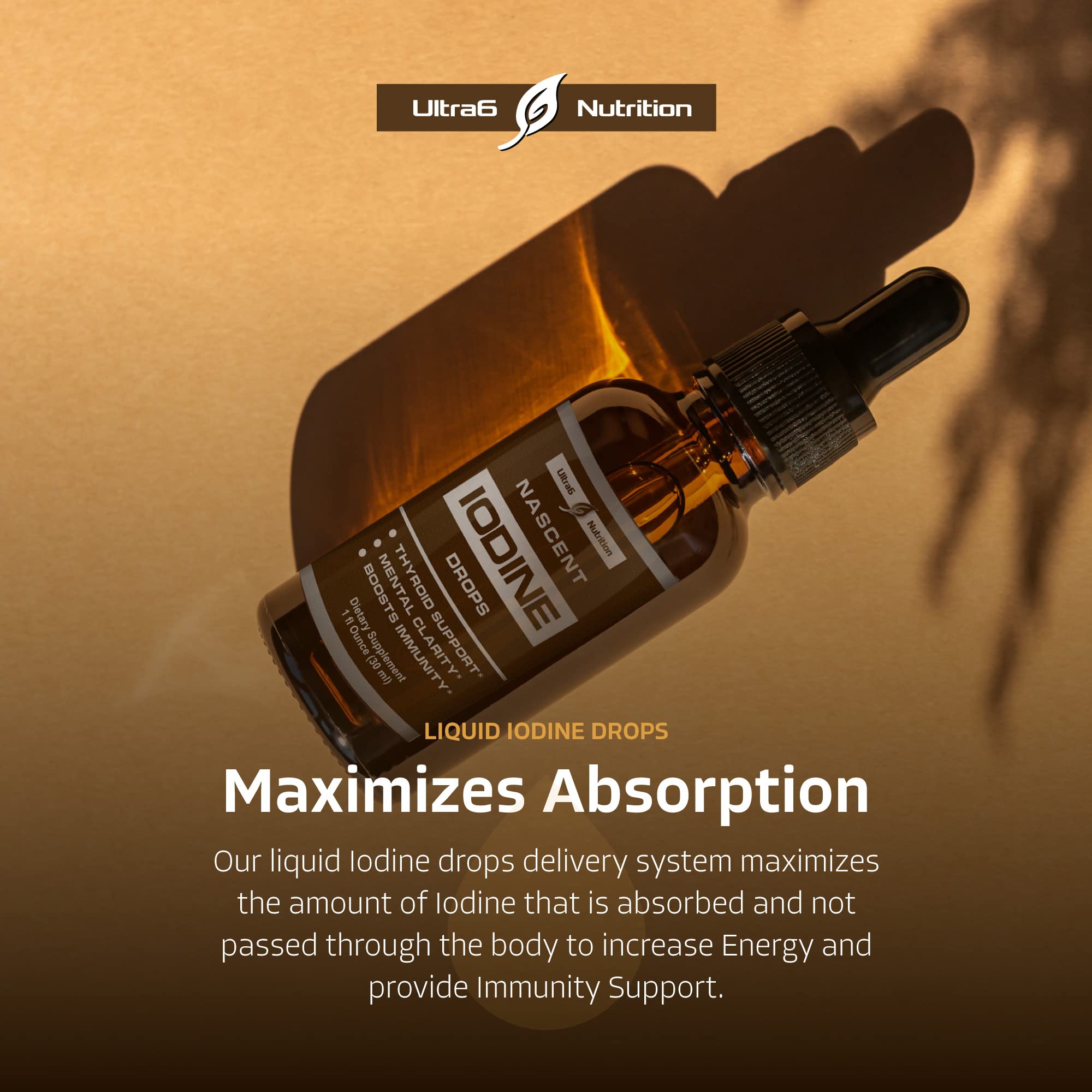 Nascent Iodine gouttes avec pipette pour absorption simplifiée