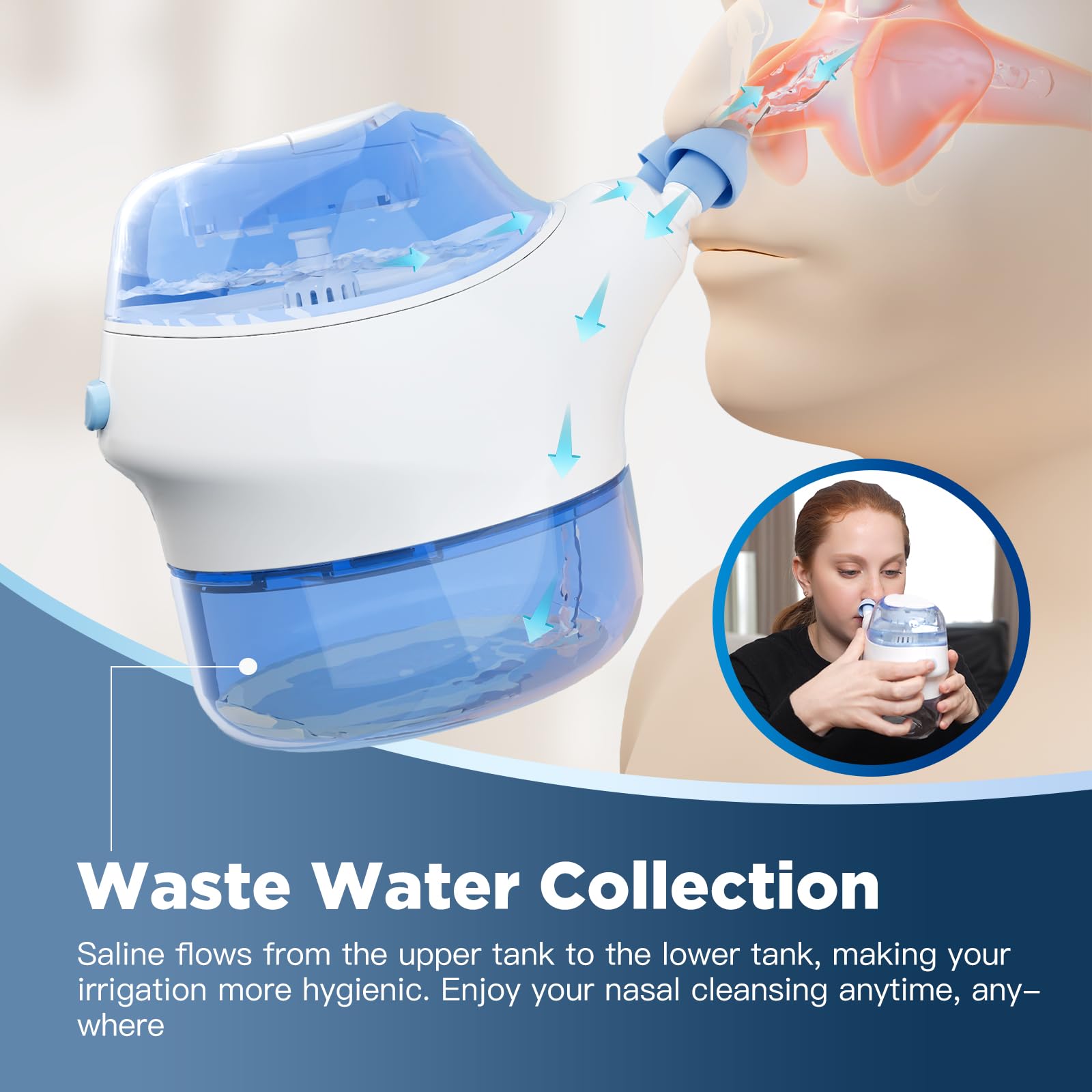 Nascool Réservoir et tuyau – flux nasal maîtrisé et nettoyage simplifié