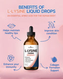 NaSeny gouttes lysine – étiquette claire et ingrédients naturels visibles.