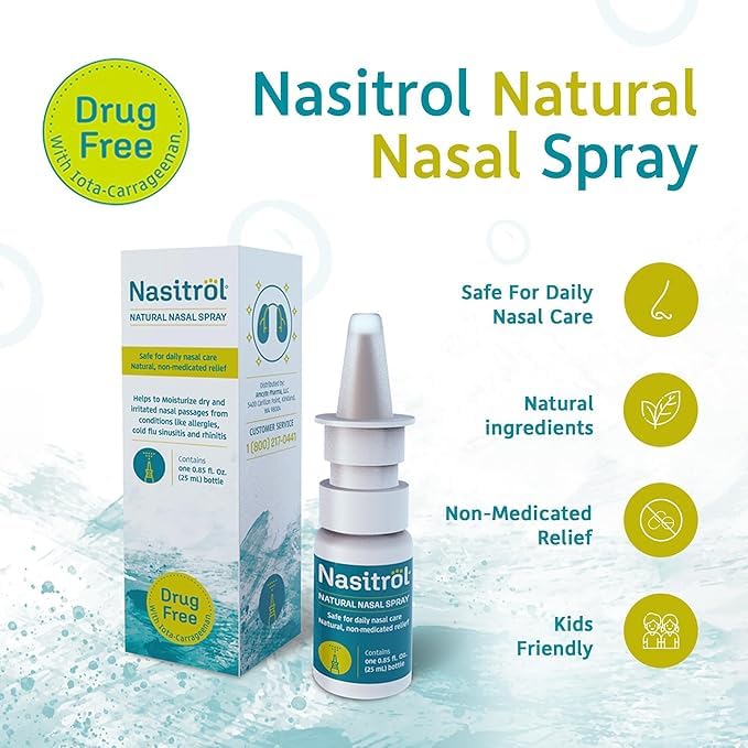 Nasitrol pompe pulvérisateur nasal pour décongestion naturelle
