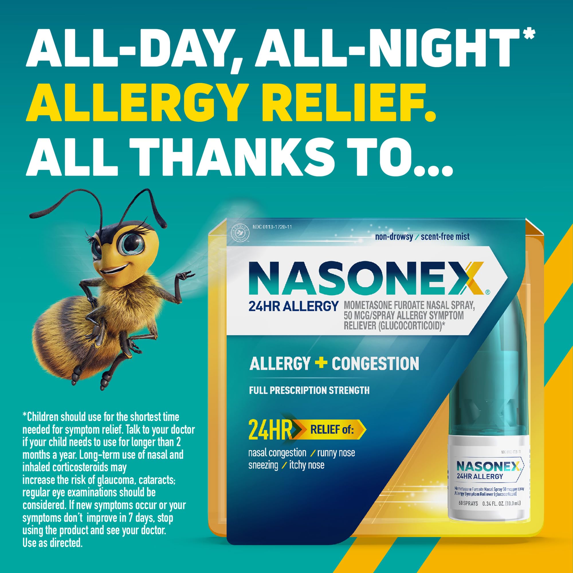 Nasonex bouteille pompe nasal, utilisation précise et facile.