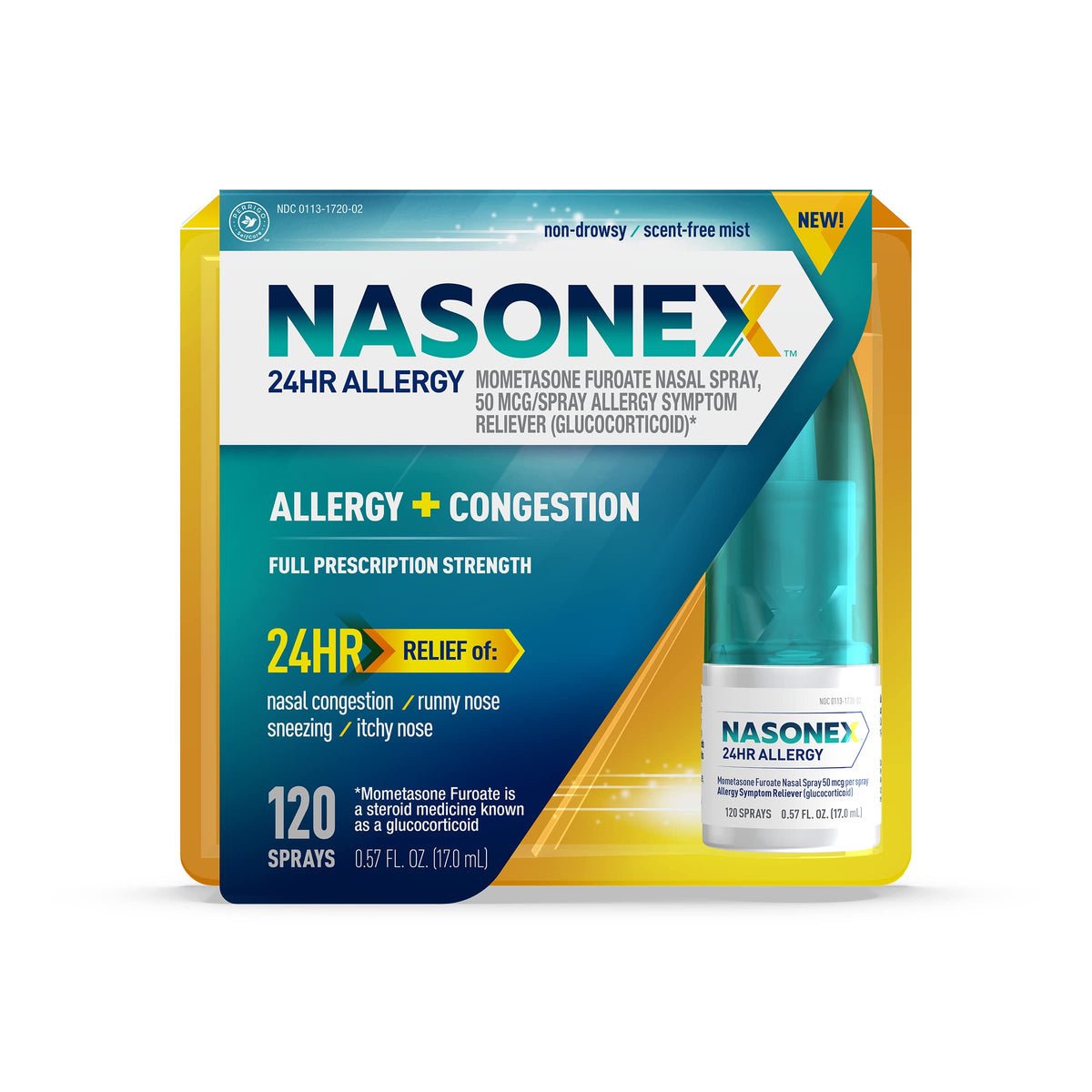 Nasonex spray nasal 24h, soulagement des allergies pour une journée.