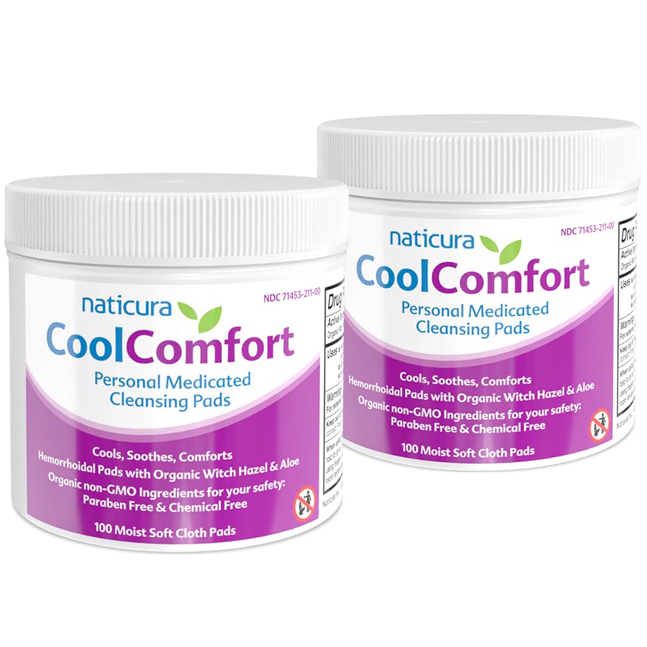 Lingettes Naticura CoolComfort pour hémorroïdes, apaisent et nettoient en douceur.