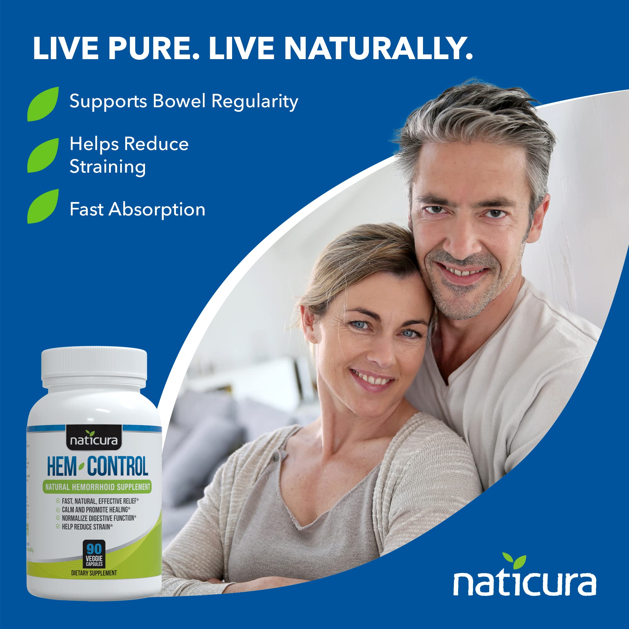 Naticura Hem-Control - dosage quotidien, prise simple avec un verre d'eau.