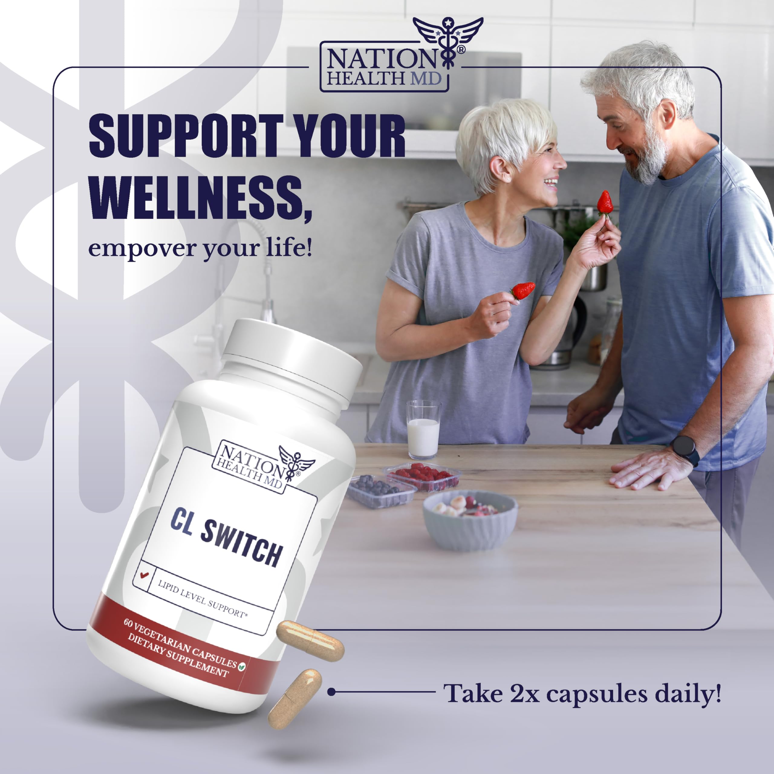 NATION HEALTH MD CL Switch : riz rouge fermenté, source naturelle pour la santé cardiovasculaire.