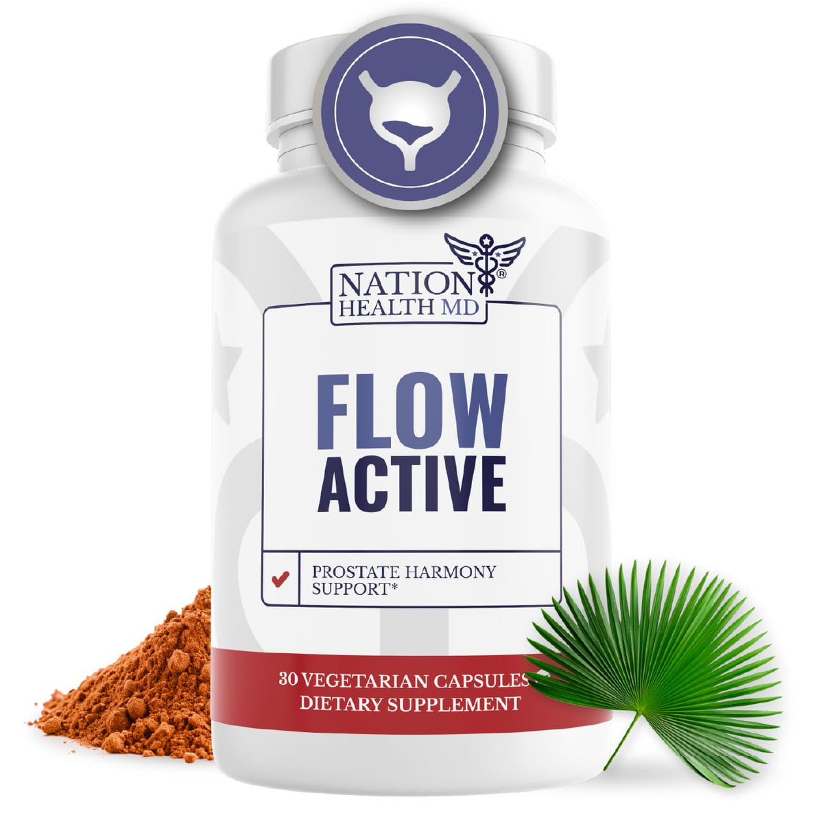 NATION HEALTH MD Flow Active capsules prostatales pour le soutien global.