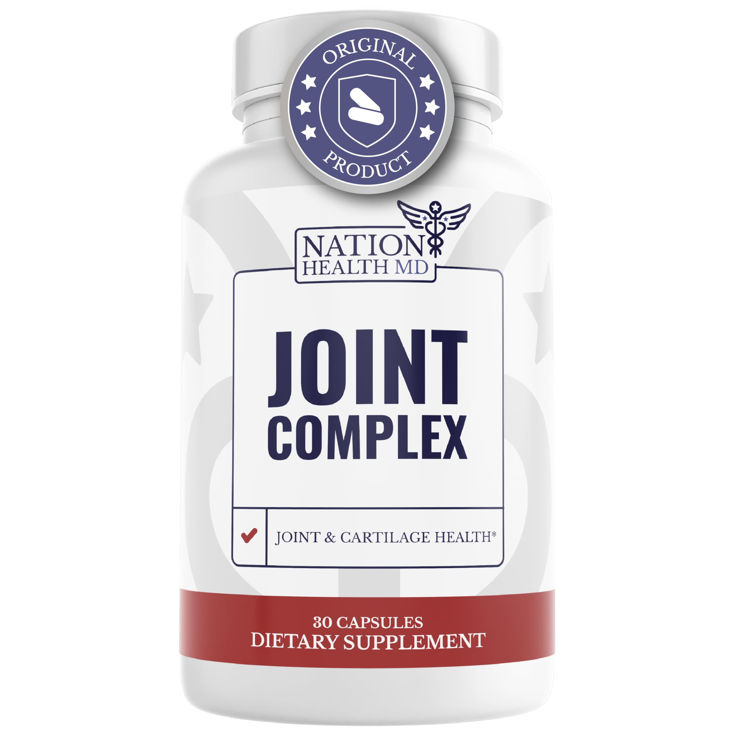 Bouteille du NATION HEALTH MD Joint Complex prête pour un usage quotidien.