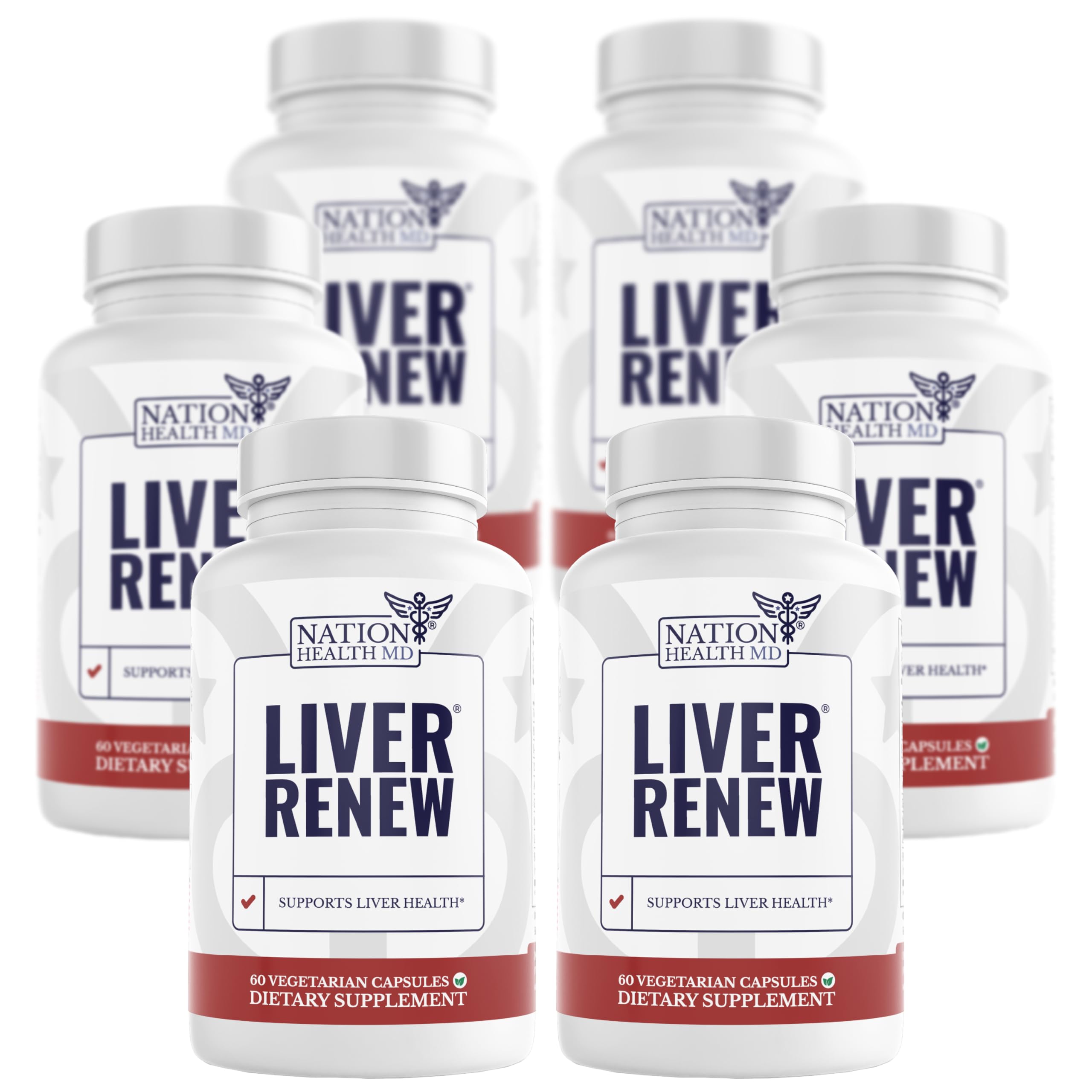 Nation Health MD Liver Renew — Bouteille: soutien quotidien du foie et du bien-être.