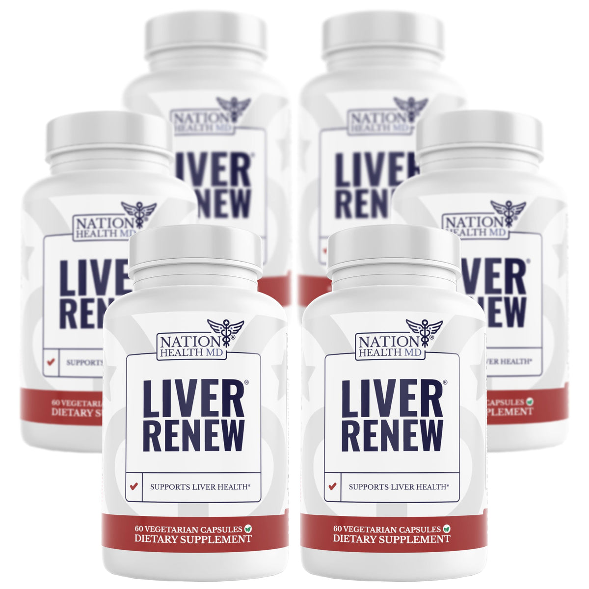 Nation Health MD Liver Renew — Bouteille: soutien quotidien du foie et du bien-être.