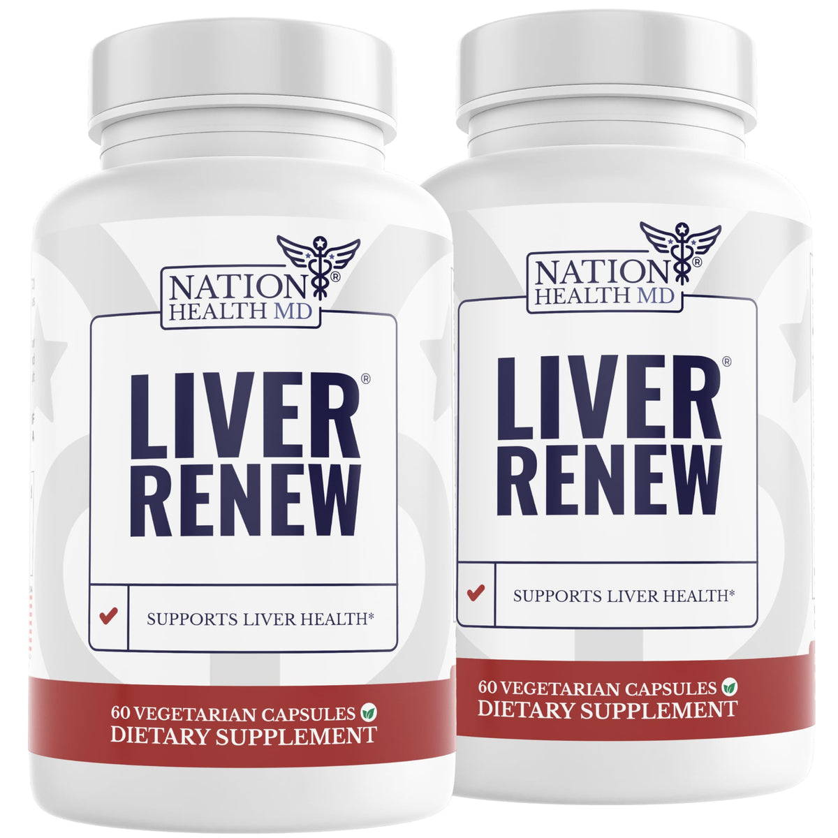 Nation Health MD Liver Renew montre la bouteille pour un soutien hépatique potentiel et énergie.