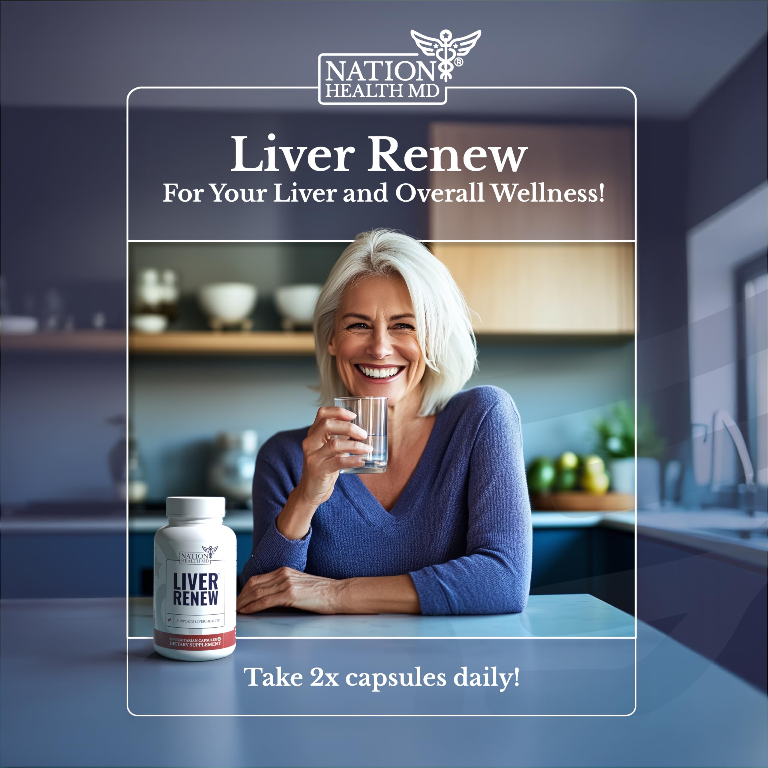 NATION HEALTH MD Liver Renew - Gélules: format pratique pour l'utilisation quotidienne