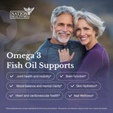 NATION HEALTH MD Omega-3 Gélules: arôme citron léger pour une expérience agréable.