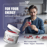 Nation Health MD Reds – texture fine qui se dissout facilement dans l’eau.