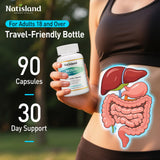 Natisland Capsules-vegan Trois-par-jour: prise facile et routine quotidienne.