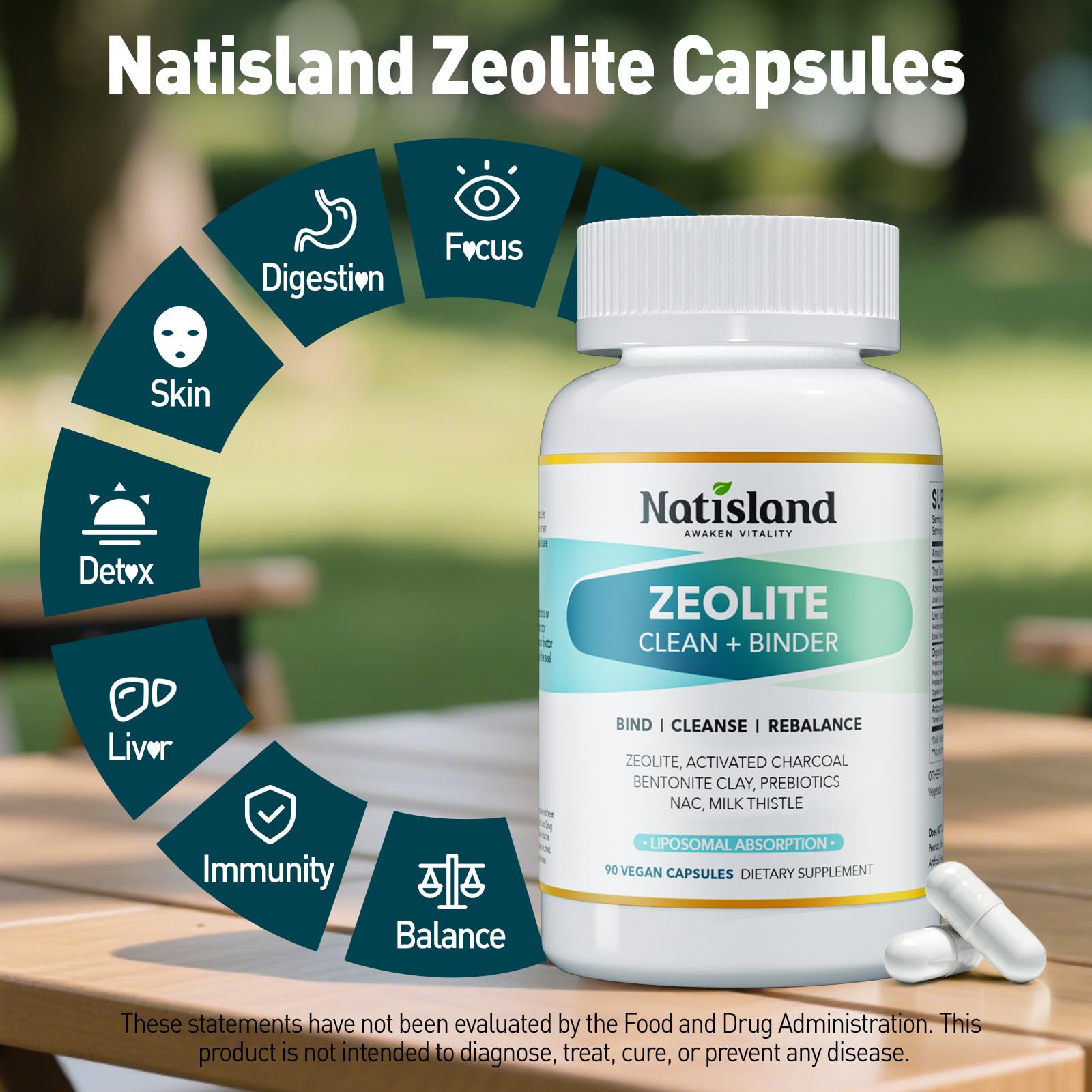 Natisland Charbon actif: purification digestive et réduction des inconforts.