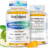 Gomme NATISLAND L‑Methylfolate emballage prêt à l’emploi.